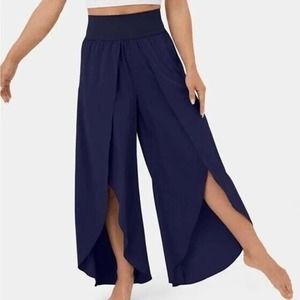 NWT Halara Women Breezeful High Waisted Palazzo Flowy Ruffle Wide Leg Pant Large